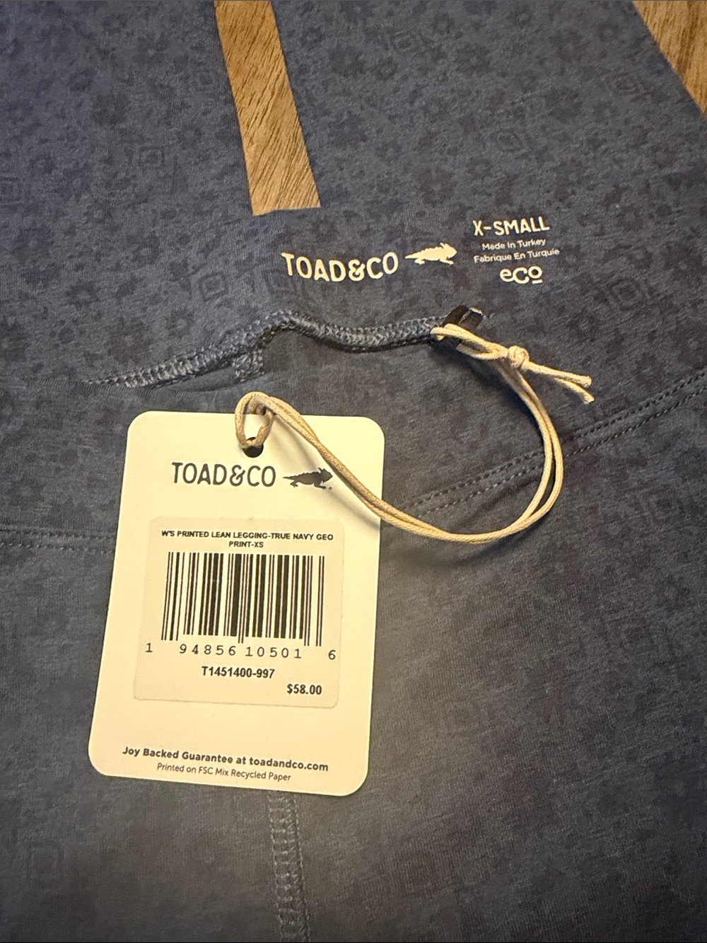 Toad&Co Heathered Navy Floral Leggings - Picture 3 of 3